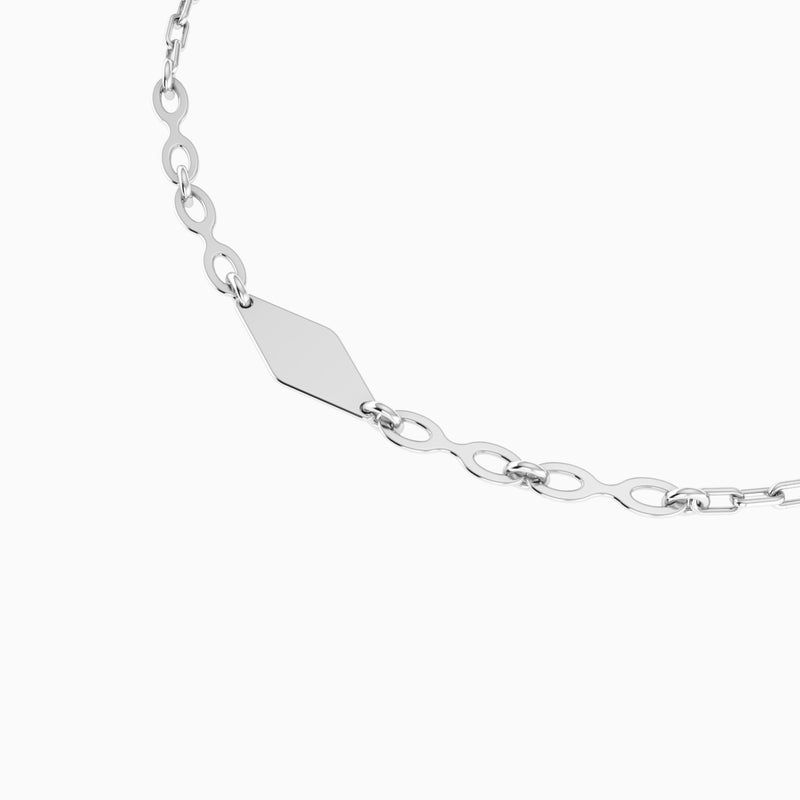 Waves by L'azurde Lozenge Center Chain Bracelet in Silver - Image 3